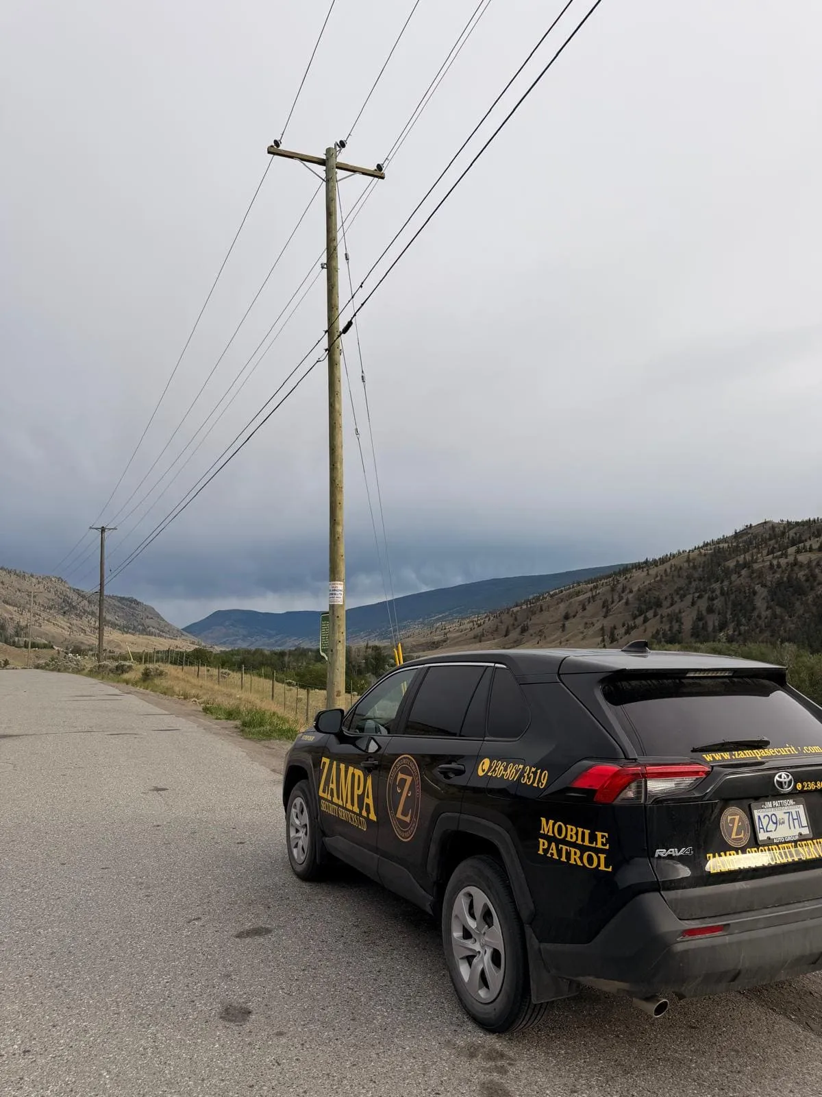 Zampa Security Mobile Patrol vehicle British Columbia — Now Hiring